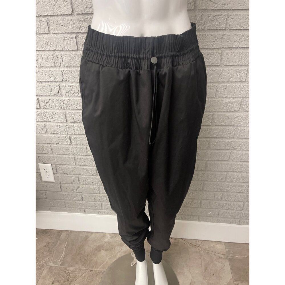 H&M Women Black Twill High Waisted Jogger Size 14